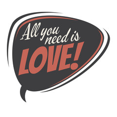 do what you love retro speech bubble