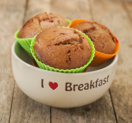 homemade strawberry and orange muffins