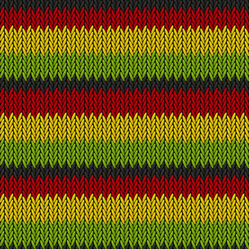 Seamless knitted reggae pattern for Your design 