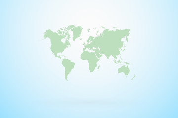 Fototapeta na wymiar Map Of The World Vector