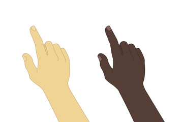 Obraz premium Male hand pushing button