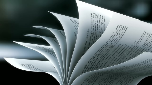 Book slow motion repeatly move 