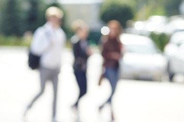 a group of people beautifully blurred