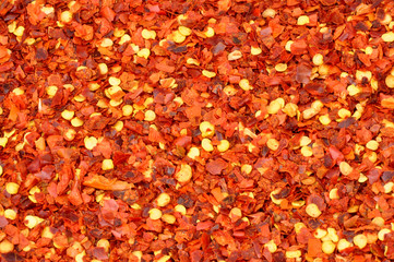 Dried Chilli Flake Background - Powered by Adobe