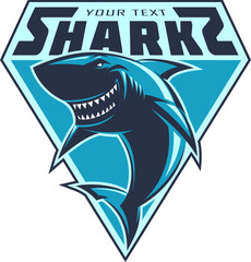Fototapeta premium Logo rekinów