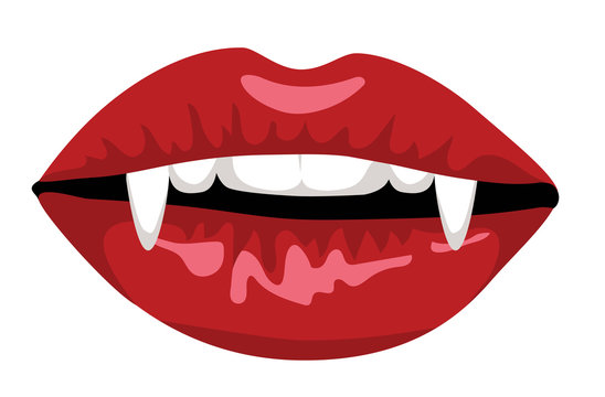 red lips of vampire
