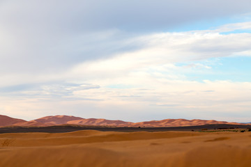 Fototapeta na wymiar sunshine in the desert and dune