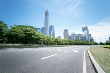 Fototapeta na wymiar asphalt road of a modern city
