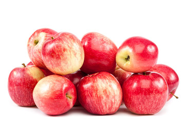 Fototapeta na wymiar Fresh apples on white background.