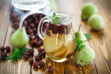 stewed pears and rosehip
