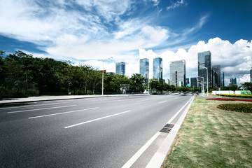 Fototapeta na wymiar asphalt road of a modern city