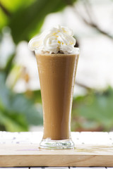 Glass of Thai Coffee smoothie