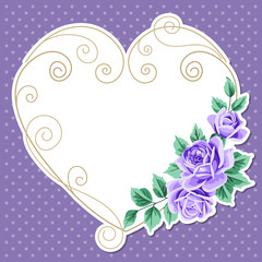 Polka dot background with roses