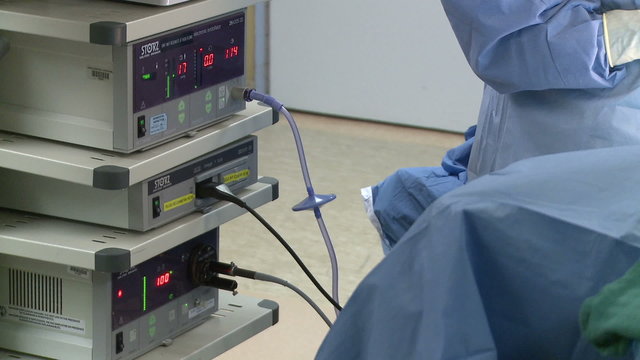 Surgical equipment in operating room