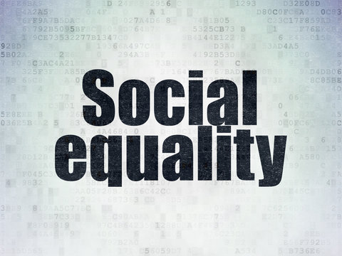 Politics concept: Social Equality on Digital Paper background