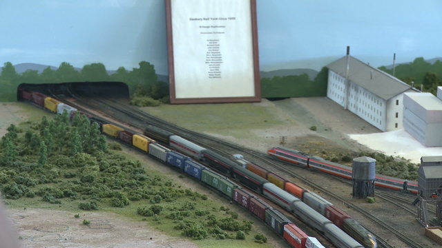 A model train yard