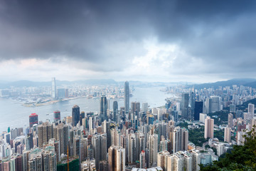 city skyscrapers besides a wide river