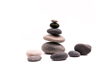 Balance Stones. Balance stone isolated on white background.
