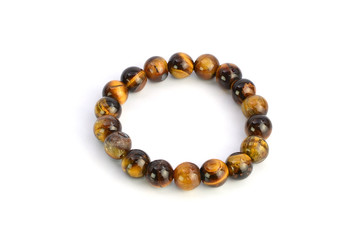 Necklace made of natural stone isolated on white background