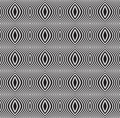 seamless optical art pattern background vector black and white