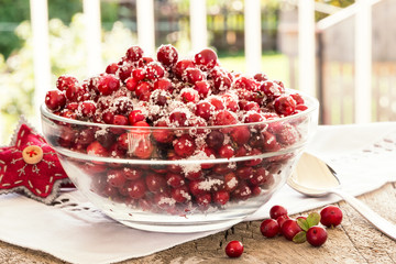 Gezuckerte Preiselbeeren