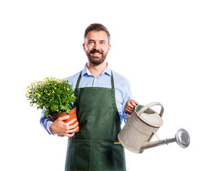 Young handsome gardener © Halfpoint