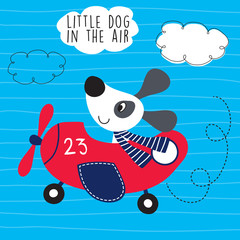 little dog in the air vector illustration - 92360545
