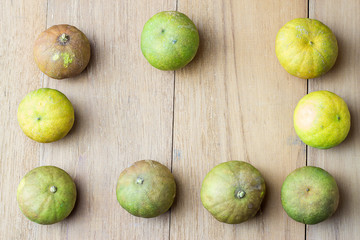 many lime on wood board
