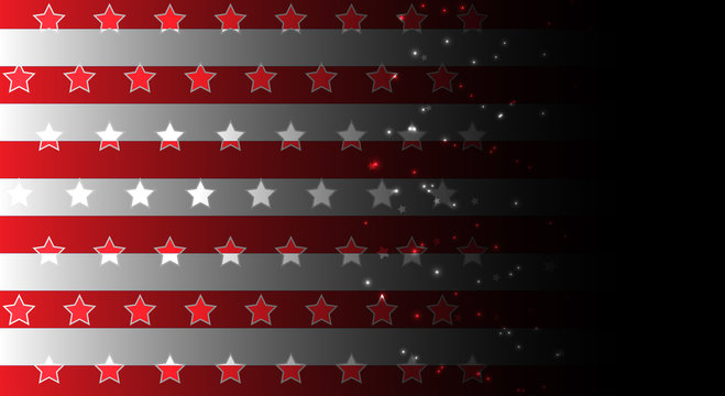 illustration of abstract American Flag for Independence Day. Shiny American national flag waving for Fourth of July