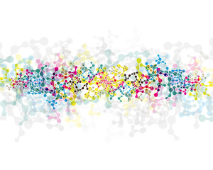 DNA Abstract icon and element collection. Futuristic technology