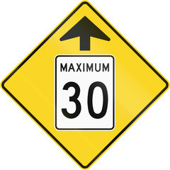 Speed Limit 30 Ahead in Canada