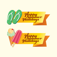 Summer holidays illustration & summer background