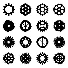Set of gear wheels, vector illustration