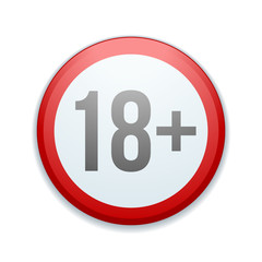 Obraz premium 18 plus sign
