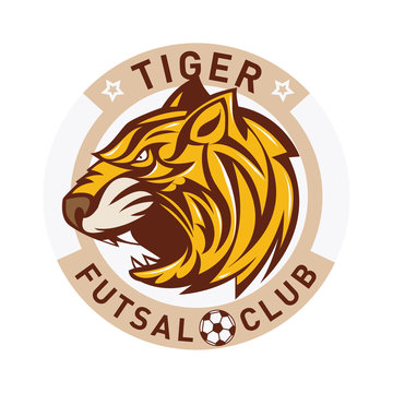 Tiger Futsal Or Soccer Club Logo Badge