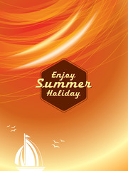 Summer holidays illustration & summer background