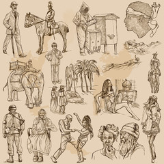 Obraz premium An hand drawn vector pack - PEOPLE