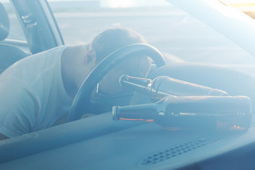 Drunk guy in the car