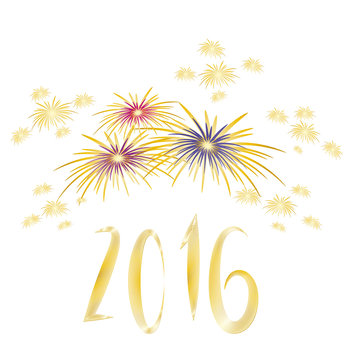 Silvester 2016 - buntes Feuerwerk zum Jahreswechsel, Neujahr 