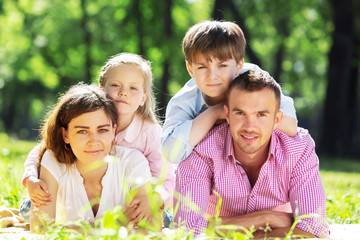 Picnic in garden