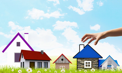 Fototapeta premium Hand picking home