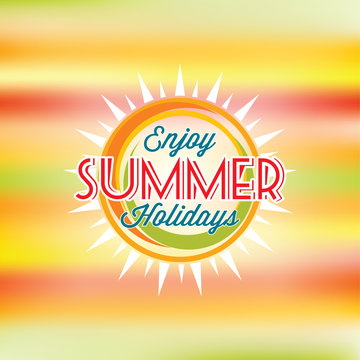 Summer holidays illustration & summer background