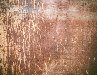 Rusty texture with dripping paint