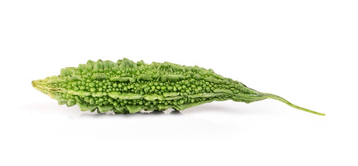 Bitter melon, Bitter gourd on white background