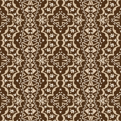 Contrast Brown Tribal Seamless Ornament