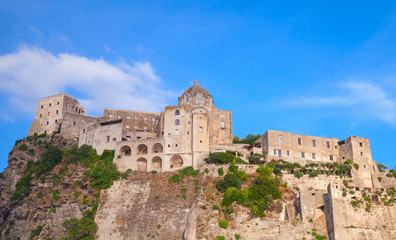 Fototapeta na wymiar Ancient Aragonese Castle, Ischia island, Italy