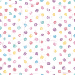 Hand drawn polka dot seamless pattern