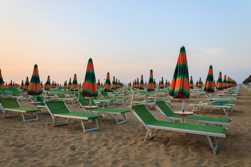 Sunbeds on the beach