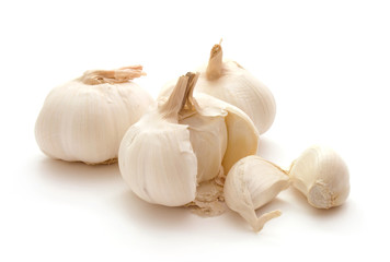 garlic isolated on white background