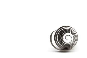 metal shavings on the white background